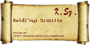 Kelényi Szibilla névjegykártya